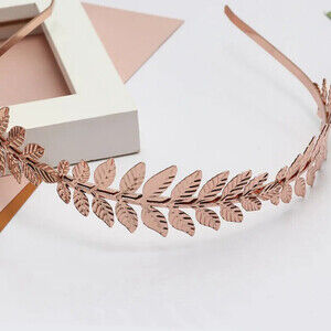 Leaf Pattern Headband In Rose Gold